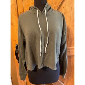 Women's XXL Olive Cropped Hoodie Target Wild Fable GUC